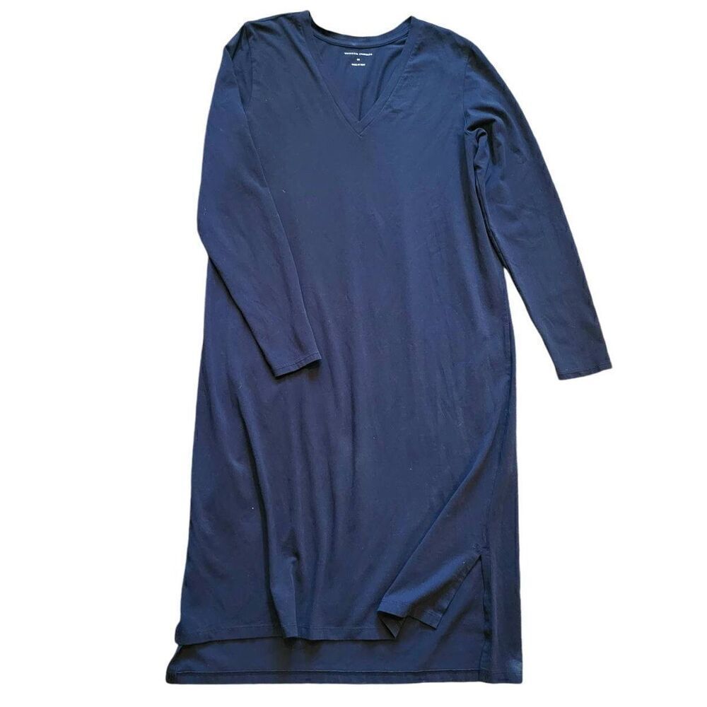Universal Standard Dress Women's Large Black Long Sleeve Tesino Washed Jersey